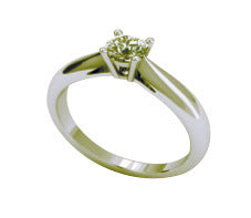 Solitaire classique rond 6 griffes corps épais